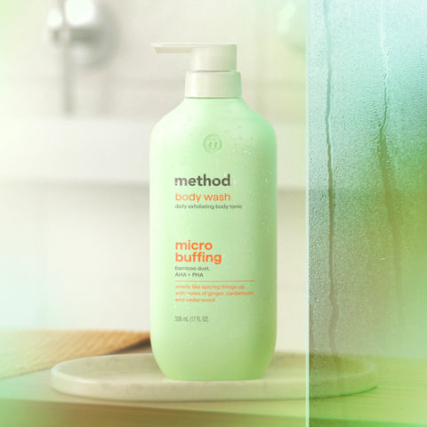 micro buffing + moisture enhancing body wash tonic bundle, 34 fl oz
