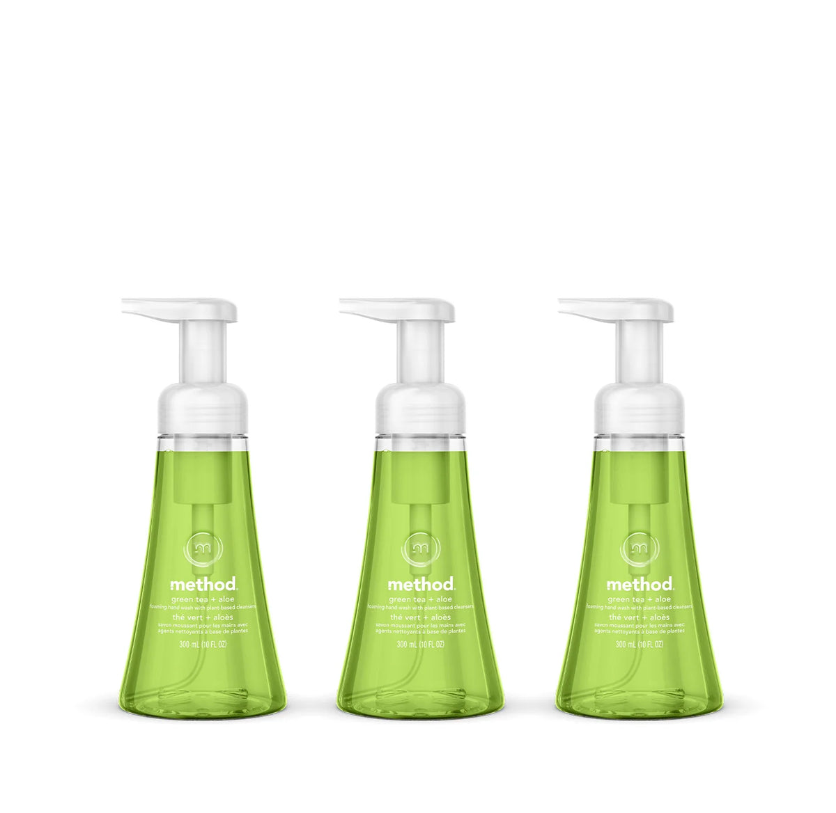 green tea + aloe foaming hand wash 3-count bundle