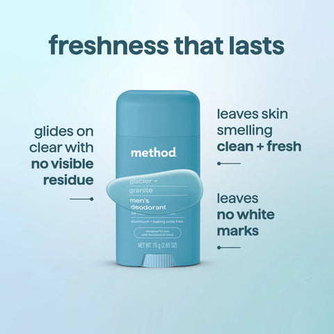 deodorant - glacier + granite, 2.65 oz