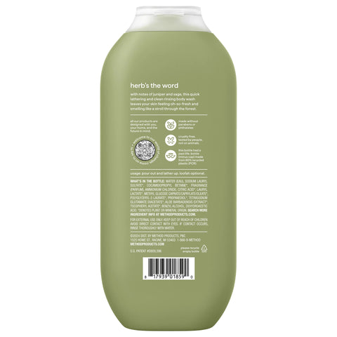 men body wash - juniper + sage, 18 fl oz