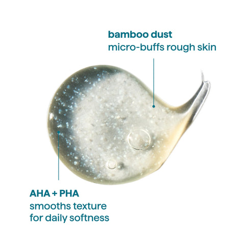 body wash tonic - micro buffing, bamboo dust, AHA + PHA, 17 fl oz