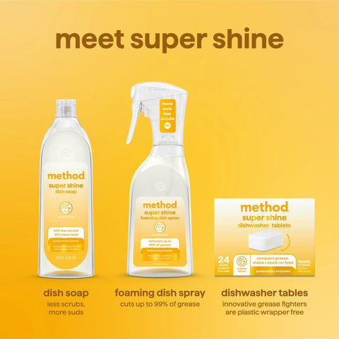 super shine dishwasher tablets - Coastal Citron, 24 ct.