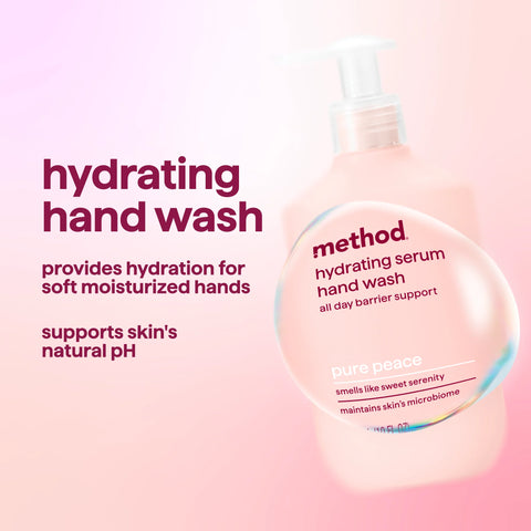 hydrating serum hand wash - pure peace, 10 oz
