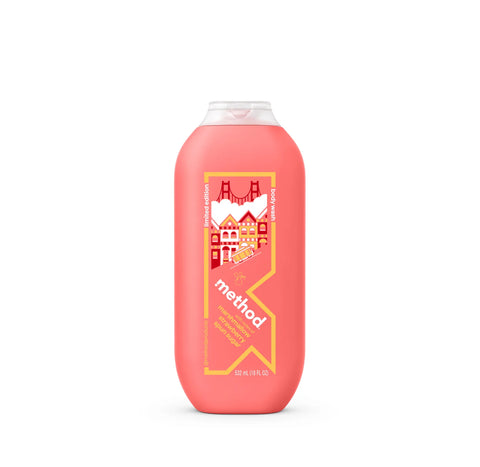 body wash - with notes of marshmallow, strawberry, and spun sugar, 18 oz.
