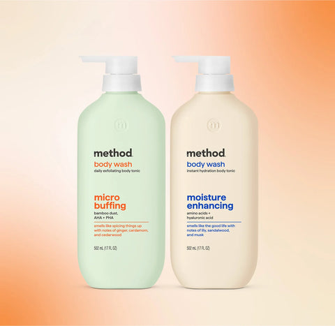 micro buffing + moisture enhancing body wash tonic bundle, 34 fl oz