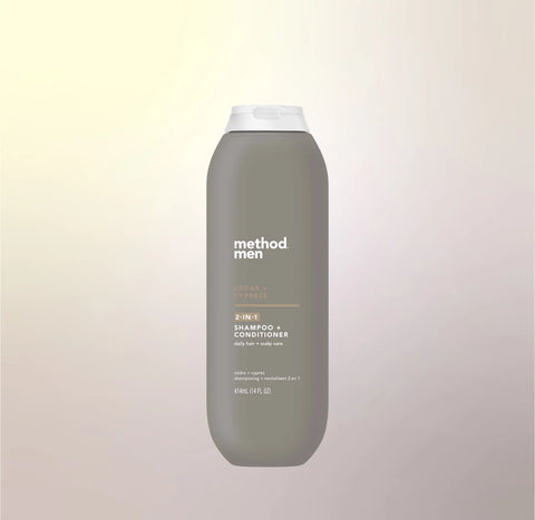 men 2-in-1 shampoo + conditioner - cedar + cypress, 14 fl oz