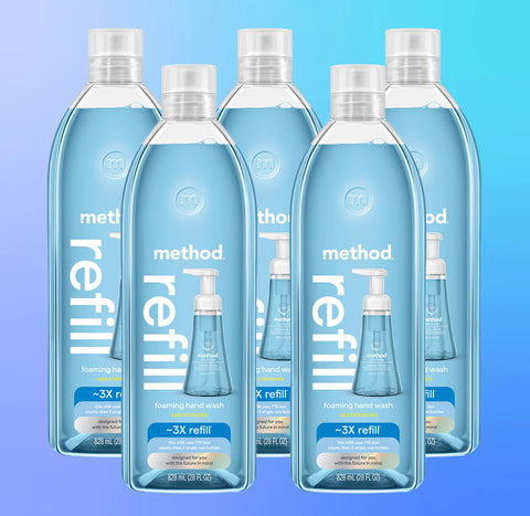 sea minerals foaming hand wash refill 5-count bundle, 140 fl oz