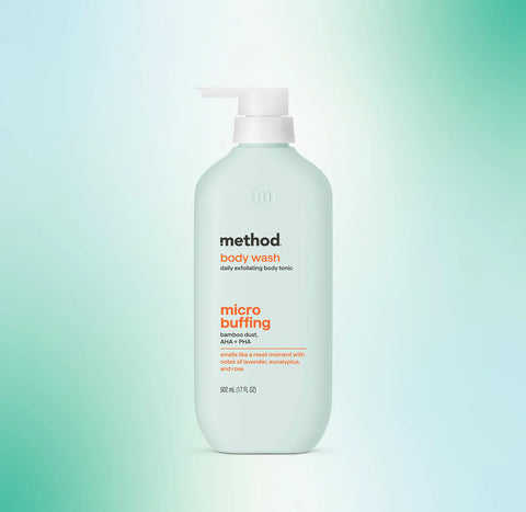 body wash tonic - micro buffing, bamboo dust, AHA + PHA, 17 fl oz