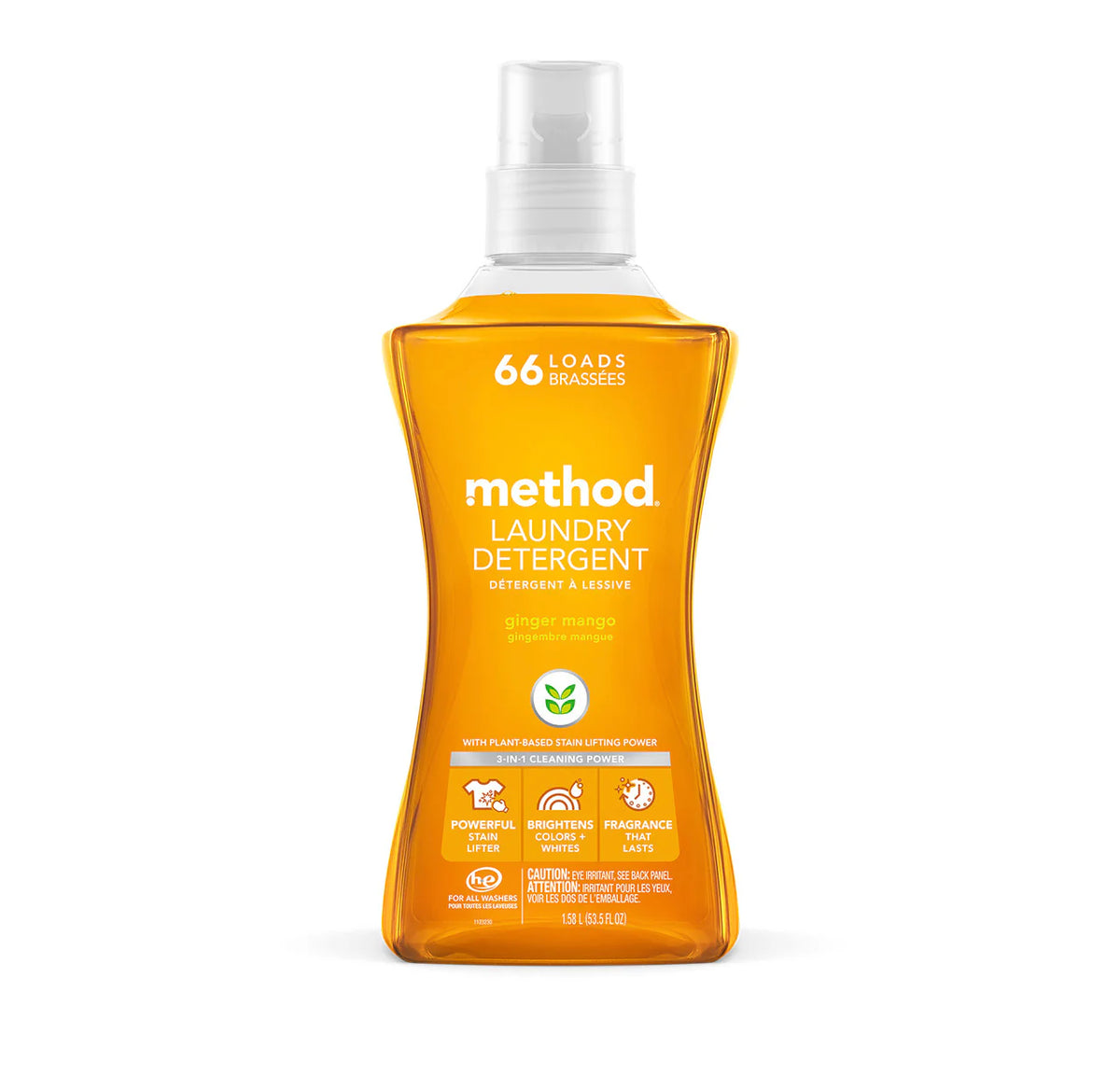 laundry detergent - ginger mango, 53.5 fl oz