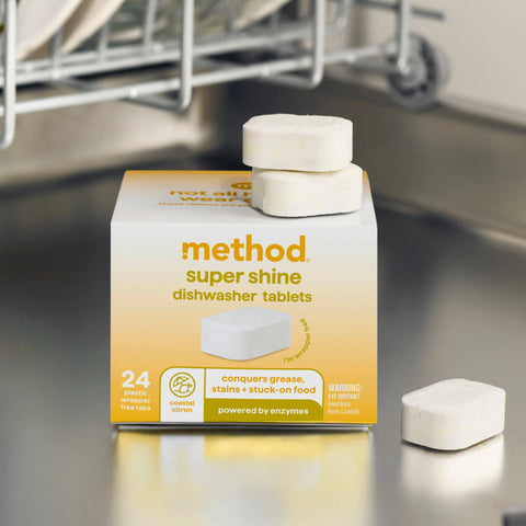 super shine dishwasher tablets - Coastal Citron, 24 ct.