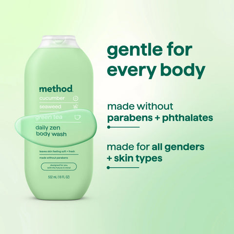 body wash - daily zen, 18 fl oz