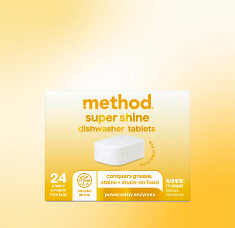 super shine dishwasher tablets - Coastal Citron, 24 ct.