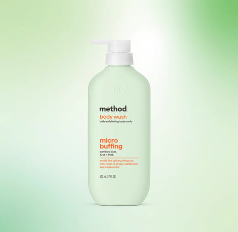body wash tonic - micro buffing, bamboo dust , AHA + PHA, 17 fl oz