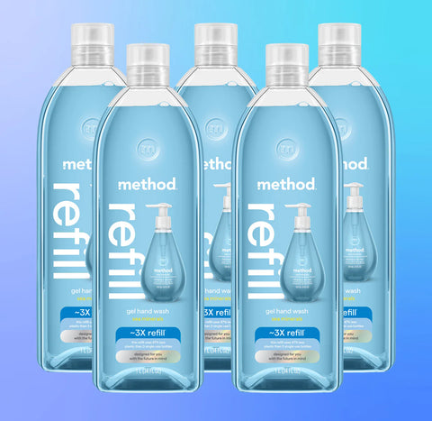 sea minerals gel hand wash refill 5-count bundle, 170 fl oz