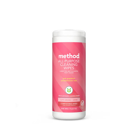 all-purpose cleaning wipes - pink grapefruit, 30 ct