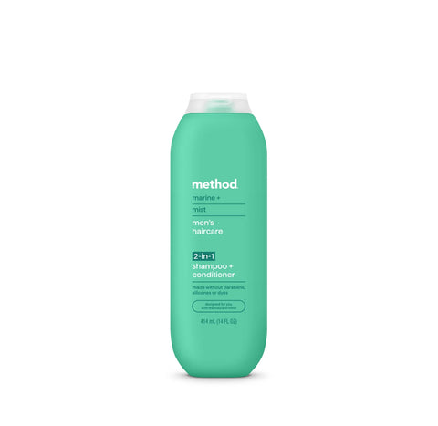 men 2-in-1 shampoo + conditioner - marine + mist, 14 fl oz