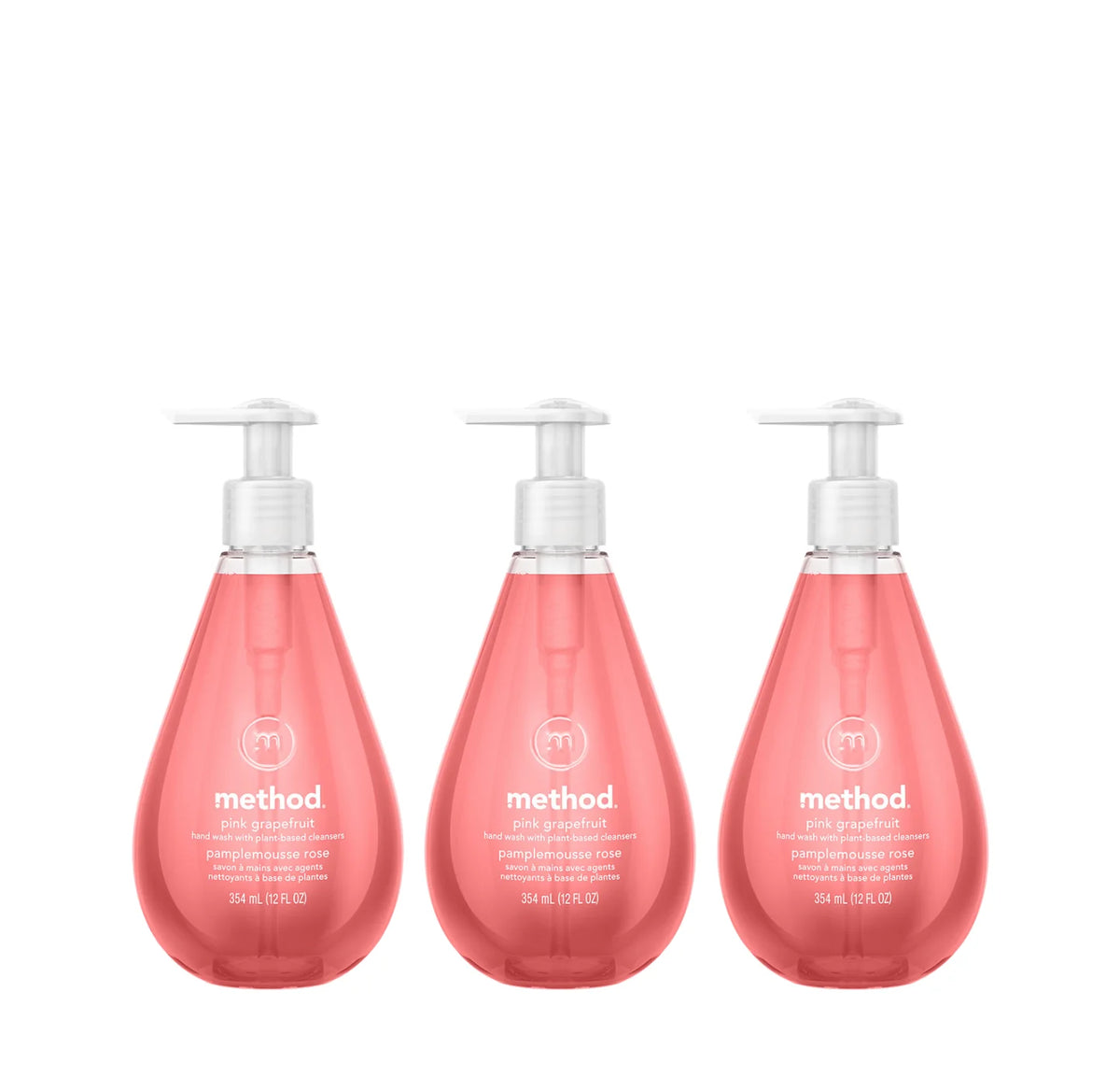 pink grapefruit gel hand wash 3-count bundle