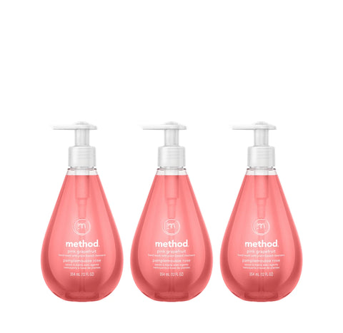 pink grapefruit gel hand wash 3-count bundle