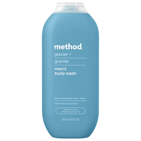 body wash - glacier + granite, 18 fl oz