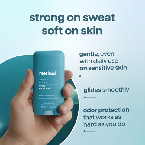 deodorant - glacier + granite, 2.65 oz