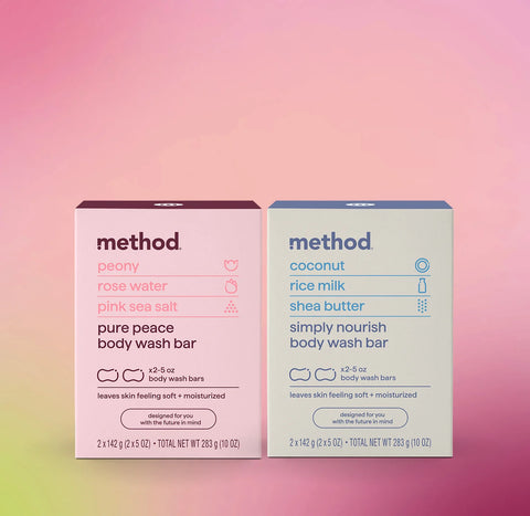 method bar soap variety duo, 4 bars