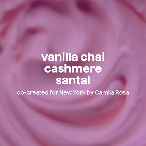 body wash - with notes of vanilla chai, cashmere, and santal, 18 oz.