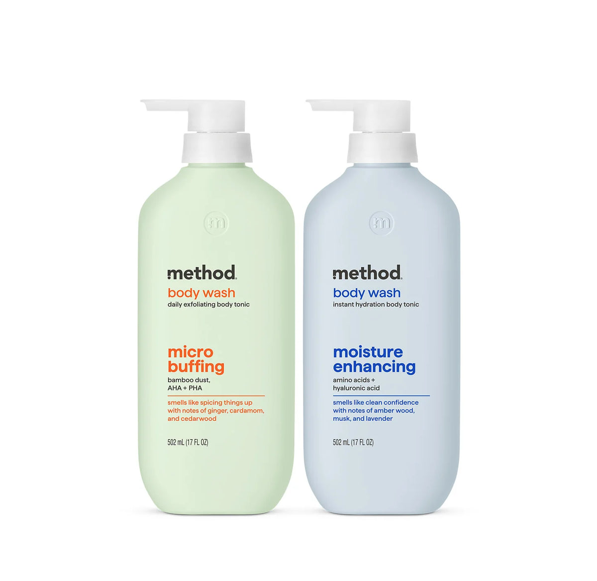 smooth hydration micro buffing + moisture enhancing body wash tonic bundle, 34 fl oz