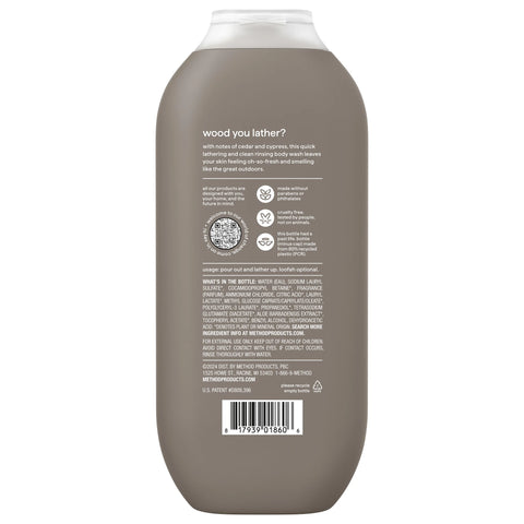 men body wash - cedar + cypress, 18 fl oz
