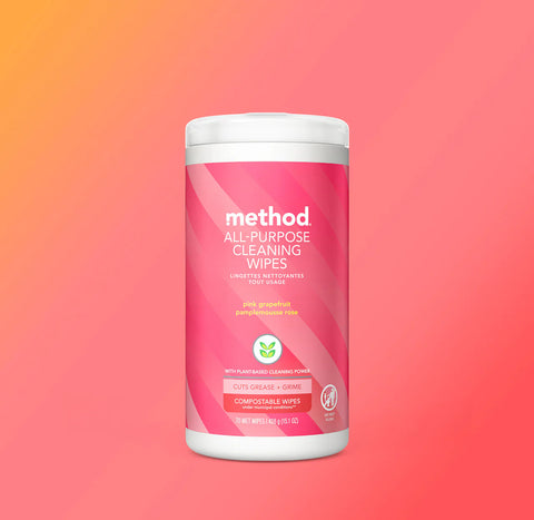 all-purpose cleaning wipes - pink grapefruit, 70 ct