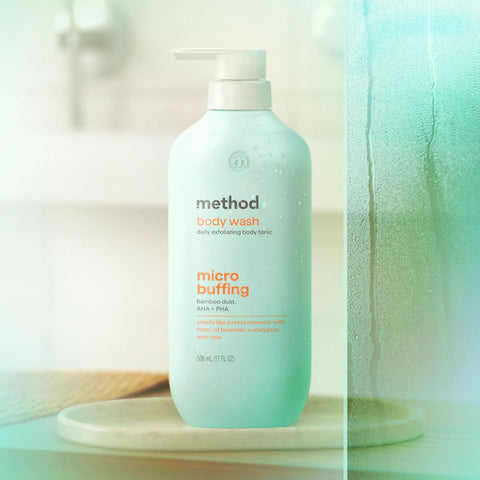 soft radiance barrier supporting + micro buffing body wash tonic bundle, 34 fl oz